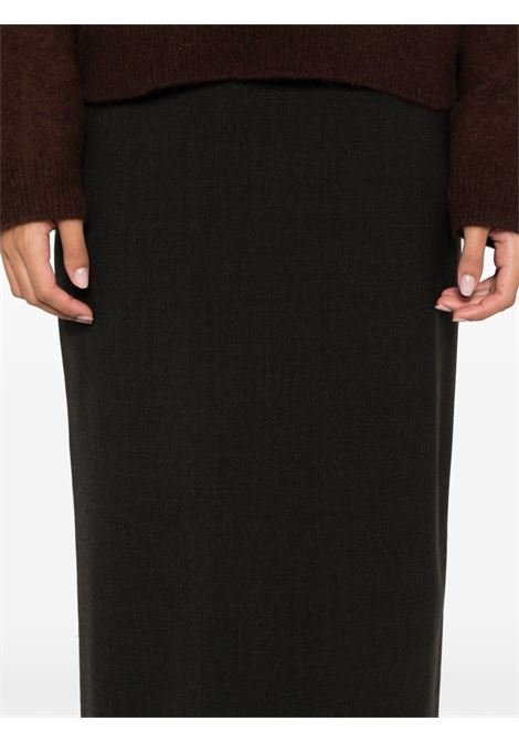 スカート LOULOU DE SAISON FW25 Skirts (CARMEN OCHER) Loulou de Saison Carmen Long Gathered Skirt in Ocher | FWRD